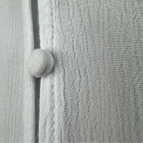 SANCTUARY White Bohemian Short Sleeve Button Down Top Blouse Women's Size S - Picture 12 of 16
